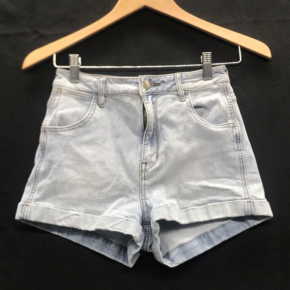 Kendall & Kylie Women's Junior Size 26 Cut Off Cuff Light Wash Distressed Summer